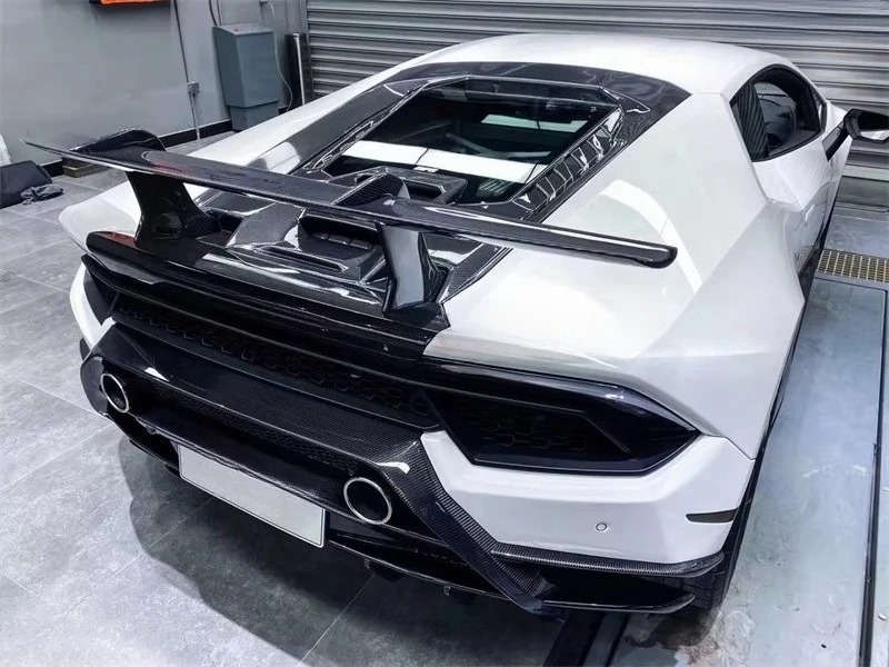 Carbon Fiber P Type Body Kit Front Bumper Rear Bumper Rear Wing Spoiler for  LP580 LP610